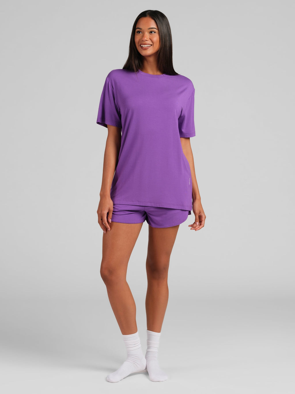 Cloud Lounge Curved Hem Shorts